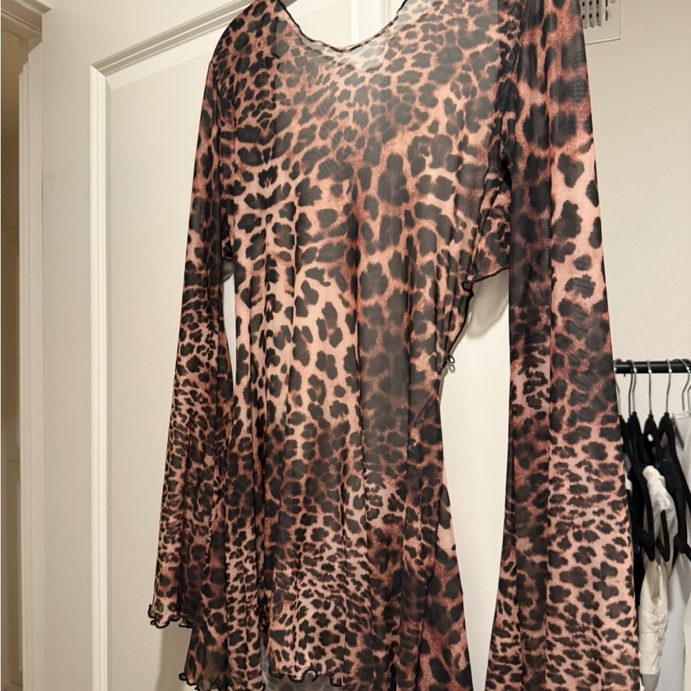Leopard Print Swim Coverup